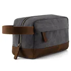 High Quality Canvas Bag Canvasbag BSCI High Quality Heavy Thick Canvas Travel Toiletry Bag Men