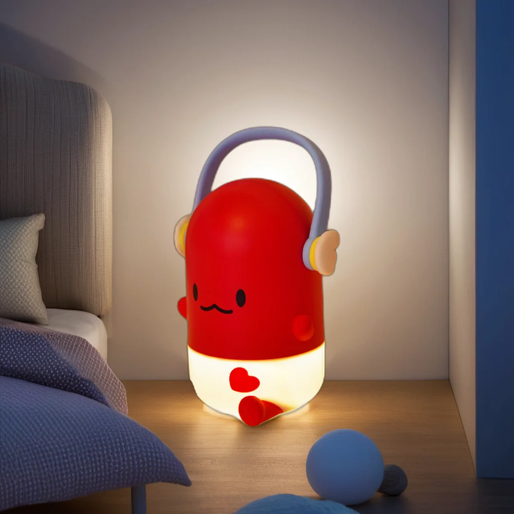 ICARER FAMILY Cartoon Smart Night Light Cute Bedside Kids Night Light Lamp Rechargeable Custom Night Light for Kids Room