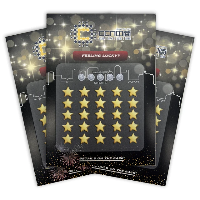 Wholesale custom Scratch Off Lottery Ticket With Custom Design Use for Promotion, Halloween, Christmas Activities