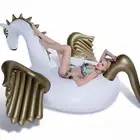 Island Flamingo Inflatable Pool Float Party Bird Island Ride-On Raft For Ocean Lake Or Beach
