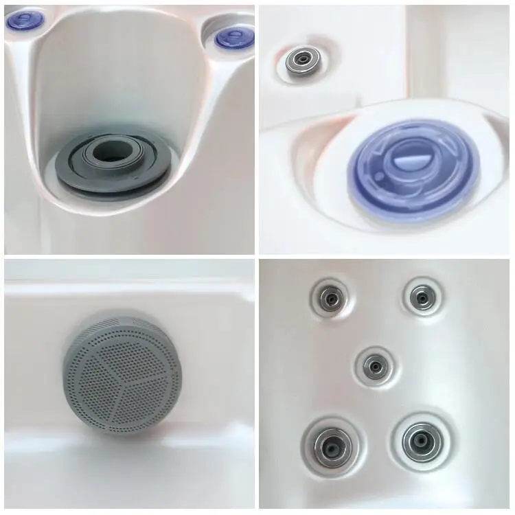 Luxury 5 Persons Outdoor Hot Tub with 26 Jets Whirlpool Massage and 3KW Heater Spa Tub