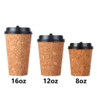 Cork Plastic New Products Promotion Portable Reusable Cork Plastic Coffee Mug Drinking Coffee Cup With Lid