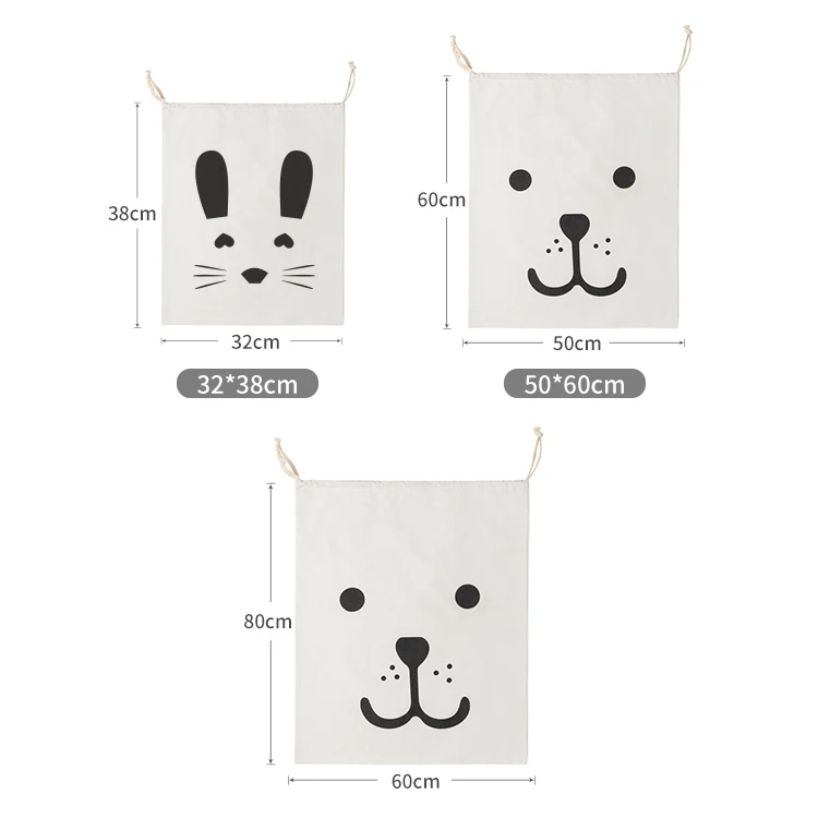 Custom Medium Soft Drawstring Tie Storage Bag White Organic Cotton Canvas Drawstring Bag With Logo supplier
