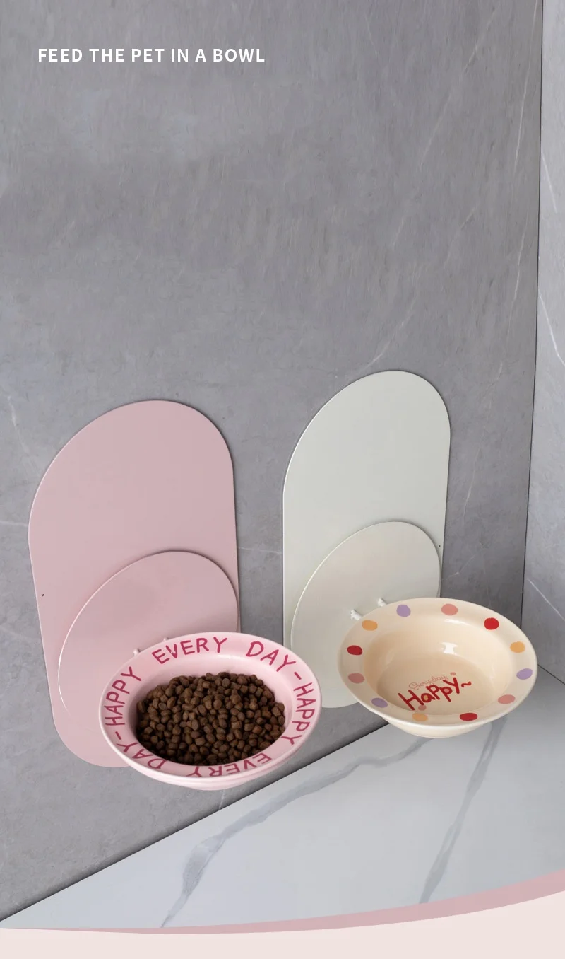 New Ceramic Pet Bowl for Cats & Dogs Elevated Feeder with Adjustable Height & Angle Magnetic Bowl Pet Products manufacture