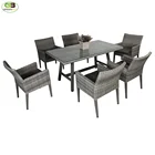 Table And Chair Furniture High Quality Rattan Wicker Garden Dining Table And Chair Outdoor Furniture