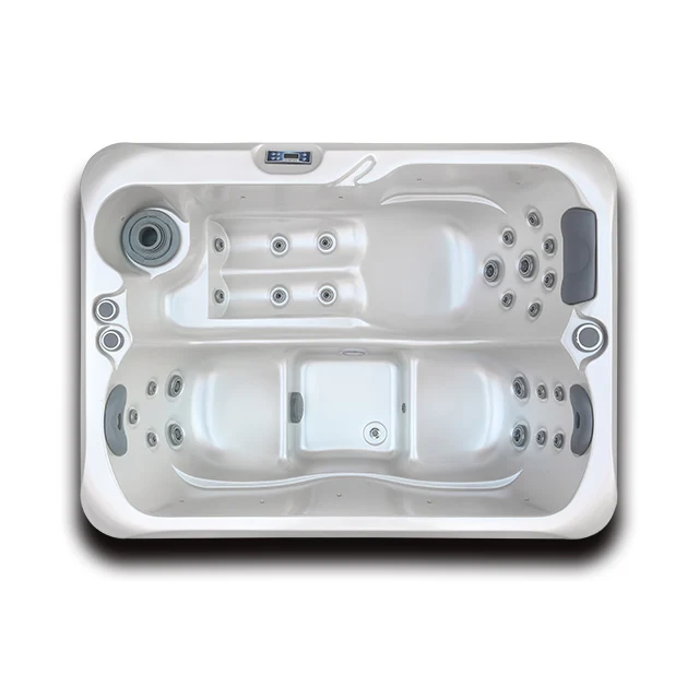 Freestanding Luxury Hot Tub Spa Tub with 25 Jets 2 Seats + 1 Lounge and 5 Years Warranty