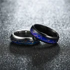 Silver Unique Design Black Silver Rose Gold Plated Change Color Stainless Steel Heart Rate Mood Ring