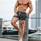Beachwear Mens Beachwear 100%Polyester Quickly Dry Slim Fit Men Swim Short Muscle Men Beachwear