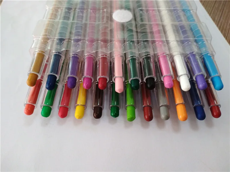 Stationery Factory Wholesale Colorful Wax Twisted Crayon for Children Chic Twistable Crayon Pen Set