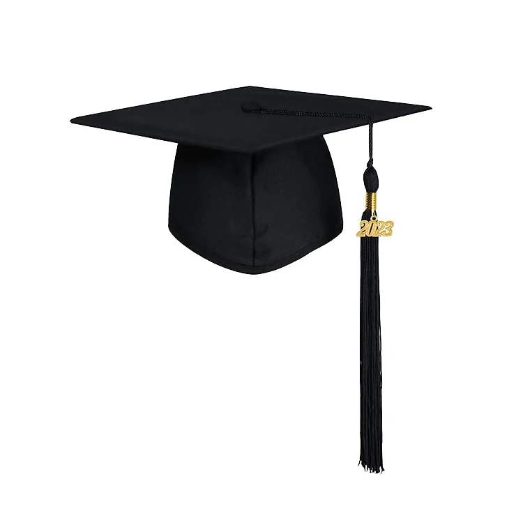 High Quality Felt UK Matte Black Deluxe Academic Mortarboard manufacture