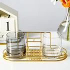 Wire Holder Wholesale Metal Wire Toothbrush Holder Toothpaste Holder Stand Bathroom Wire Toothbrush Holder
