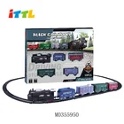 Train Toy Train Toy Train Set 19pcs Battery Operated Classical Train Plastic Electric Toy Train Sets With Light