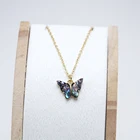 Abalone Jewelry Set Fashion Abalone Shell Butterfly Pendant Jewelry Set Necklace
