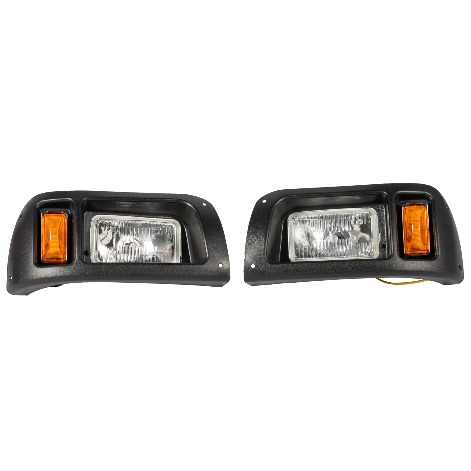 Plastic Golf Cart Universal Black ABS Basic Halogen Headlights For Club Car manufacture