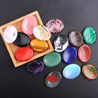 Gemstone Wholesale Colorful Natural Crystal Energy Pocket Stone Gemstone Worry Stone For Healing