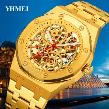 New Fashion Luxury Water Resistant Stainless Steel Band OEM Man Automatic Mechanical Wristwatch Men s Multifunction Watch