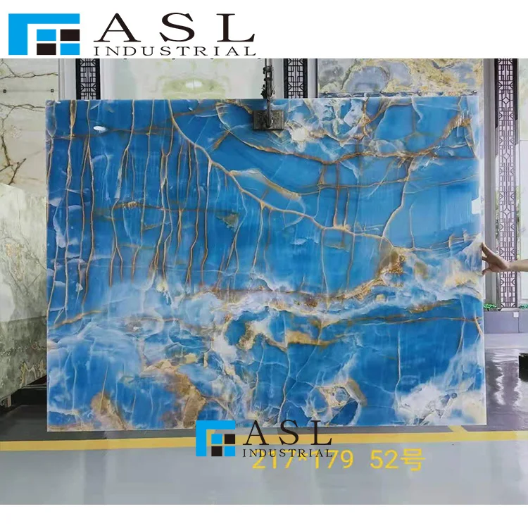 Good quality blue onyx marble slabs and blue onyx tiles