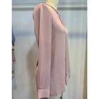 Blouse Beaded Women Clothing Pink Silk Beading Details Blouse
