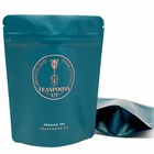 Pouch For Tea Custom Matte Surface Rose Gold Stand Up Pouch For Tea With Ziplock