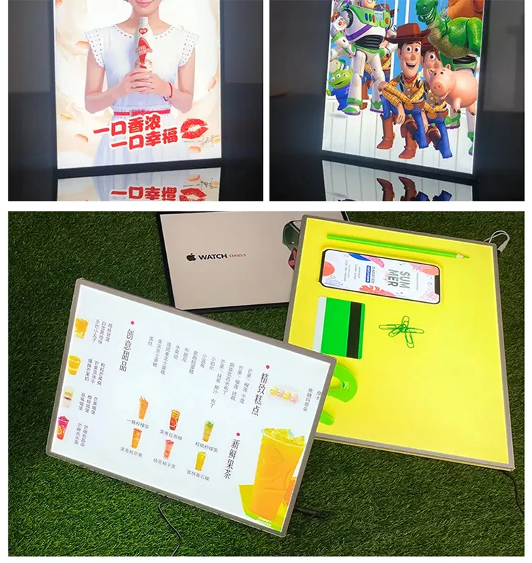 product advertising led display acrylic led snap frame advertise light box restaurant advertising wall mount menu board-18