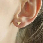 Earrings Earrings Wholesales Stylish Women 14k Gold Plated Stainless Steel Sweet Heart Stud Earrings In 2021
