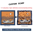 Scarf Custom Designer High Quality Ladies' Chiffon Scarf Printed Kerchiefs Scarves With Logo Wholesale