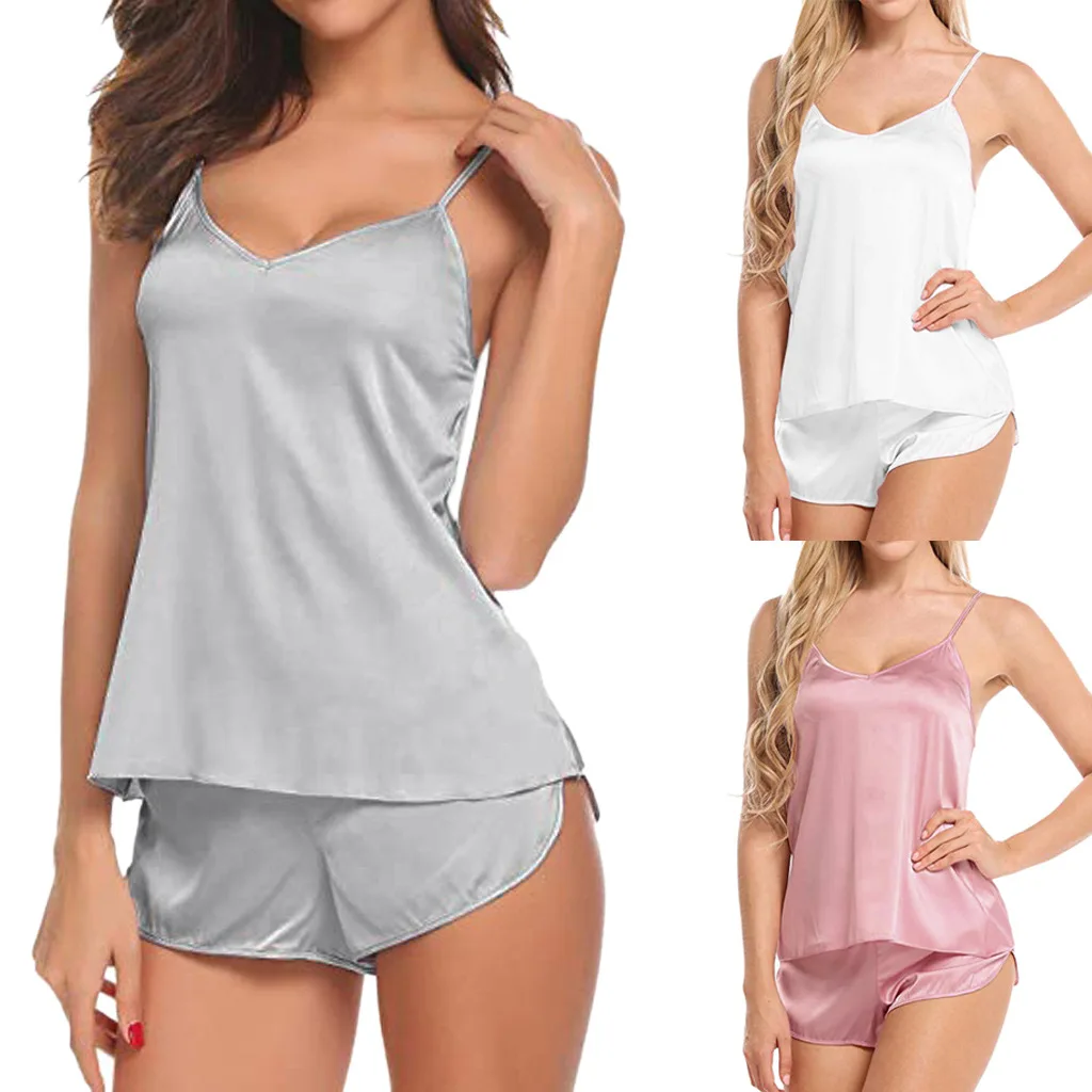 Custom Sexy Pijamas Sets Spaghetti 
