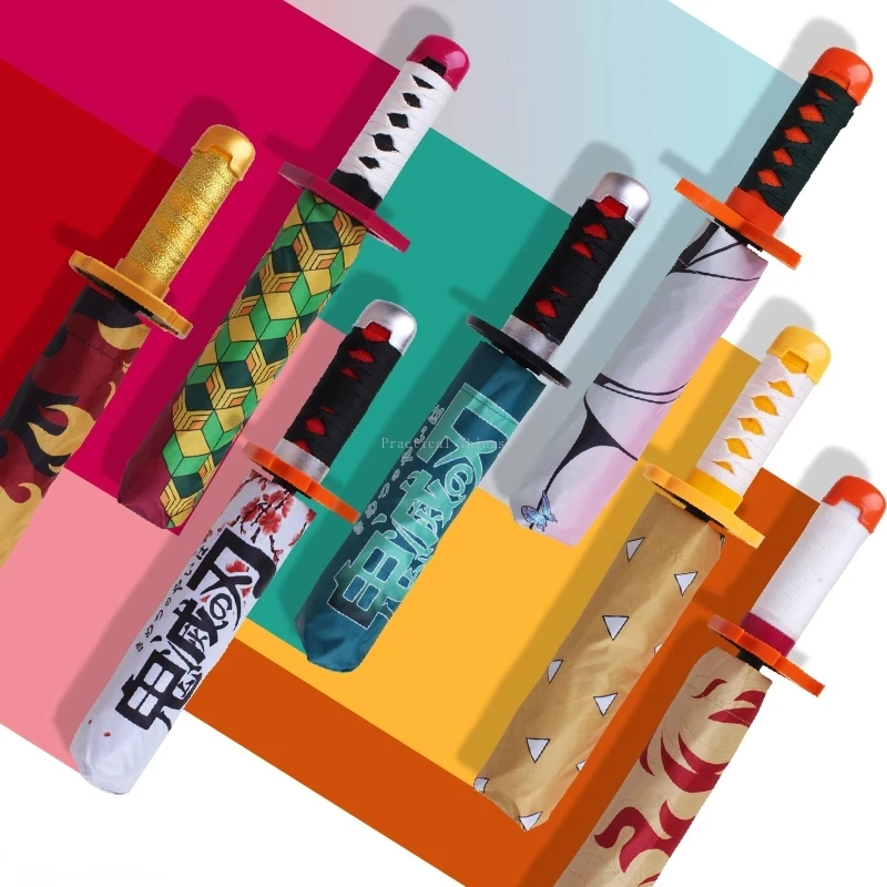 Paraguas De Anime Demon Slayer,Sombrilla Plegable Anti-uv,Equipo De  Lluvia,7 Diseños - Buy Cazadora De Paraguas,Anime Paraguas Plegables,Lluvia  Anti-uv Tres Paraguas Plegables Product on 