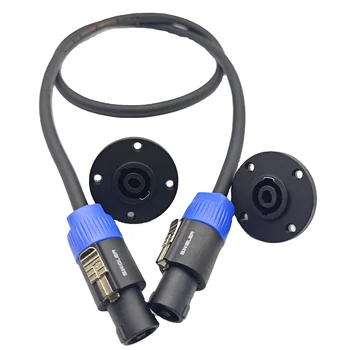 OFC Stage Speakon To SpeakOn Male Plug Speaker Microphone Cables, NL4FC Twist Lock Connector to Extension Wire with Socket