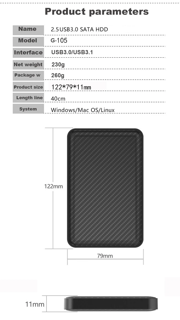 Professional Supplier Hard Disk External Hard Drive Portable External