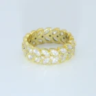 Rings Ring Rings 14 K Gold Plated Zircon Jewelry Rings Women Shining Custom Ring Women Bling Bling Luxury Trendy Rings