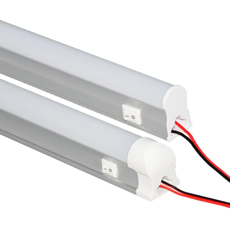 12V 24V 36V 48V All OK Wide Voltage 12-85VDC T5 T8 Battery Power LED Tube Lamp with Clip Clamp