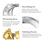 Cubic Zirconia For Mothers Day Decor Gift Cubic Zirconia Hollow Heart Mom Baby Foot Pendant For Mum
