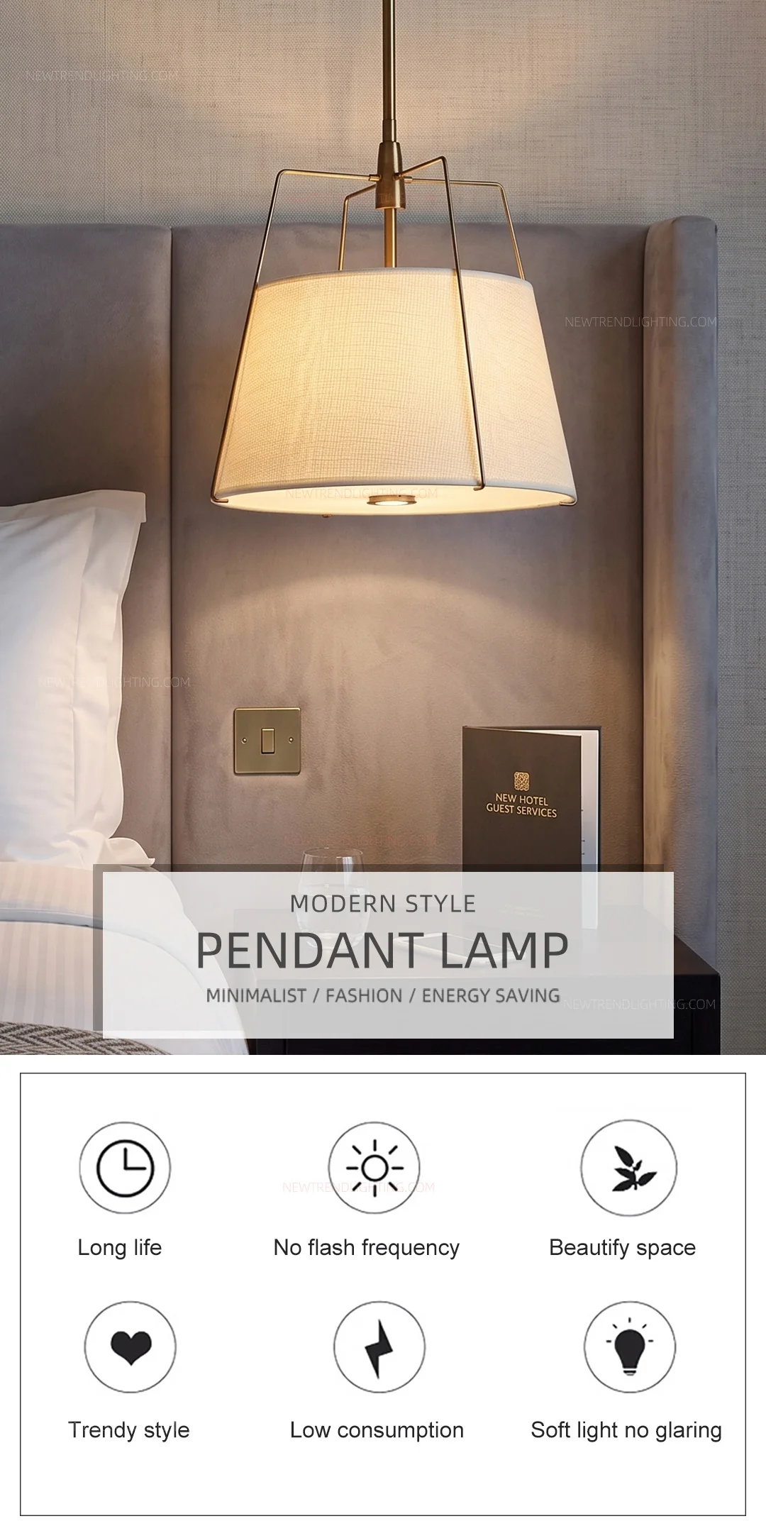 cpl 508 bespoke hotel lighting solution custom led bedside pendant light for luxury guest room-0