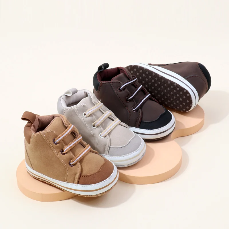 2024 New Arrival Breathable Soft PU Leather Baby Boy Shoes Light Weight Flat Anti-Slip for Spring and Autumn manufacture
