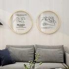 Art Modern Black Line Girl Glass Wall Art Custom Round Acrylic Decorative Painting