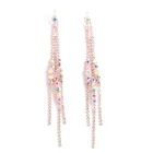 Earrings High Quality Simple Tassel Crystal Rhinestone Chain Atmospheric Dating Party Earrings Women's Earrings