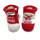 Infant And Toddler Newborn 0-24m 3D Baby And Kid Socks Baby Non-slip Cotton Christmas Socks