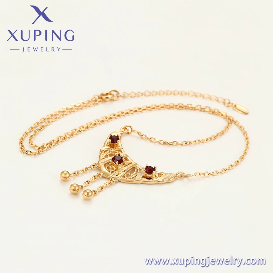A00667380 Xuping Wholesale Fashion Gem High Quality 18K Gold Fringe Bead Female Jewelry Accessories Jewelry Set