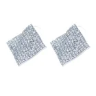 Clip Earring Stud Earrings Earrings Cheap Price Crystal Square Clip Earring Women Rhinestone Stud Earrings Clip Earring