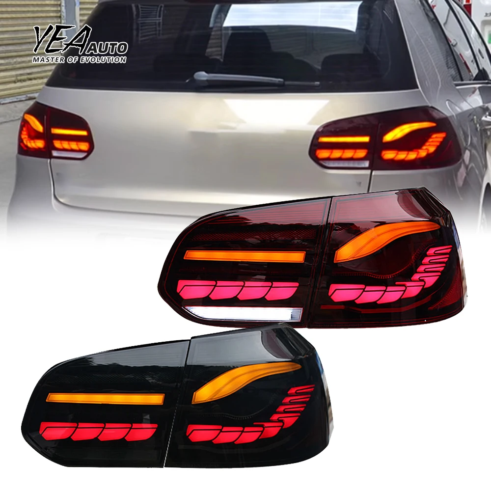 product plug and play led tail lamp dynamic signal tail light brake lights for vw golf6 mk6 2008 2013 golf 6 taillights-4