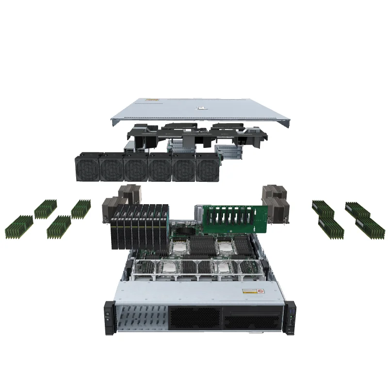 XFusion 2488H V6 2U Server Virtualization Optimized 4x Intel Xeon Gen3 48 DDR4 25x 2.5\" Hot-Swap with 4x GPU Support