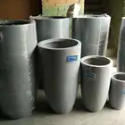 Round Clay Pots Large Round Smooth Fiber Clay Garden Flower Pots