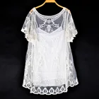 Sleeve Tops Women Blouses Embroidery Custom Summer O-neck Lace Embroidery Floral Women Short Sleeve Blouse Tops