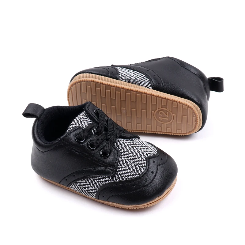 0-1 Year Old Baby Boys British Style Color Match Soft Soles Non-slip Casual Walking Shoes manufacture