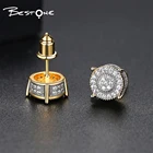 Stud Earrings Bestone Micro-Paved AAA Grade Cubic Zirconia Brass Stud Earrings For Women 2021