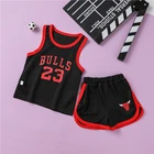 Summer Clothes Boys Summer Clothes Set 2pcs Polyester Shirt Short Pants Kids Outfit Set Basketball Sets