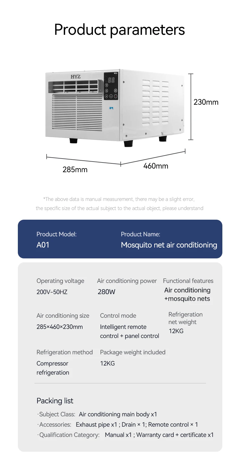 Window Air Conditioner, 220v, 110V 220V, 1900btu - detail 4