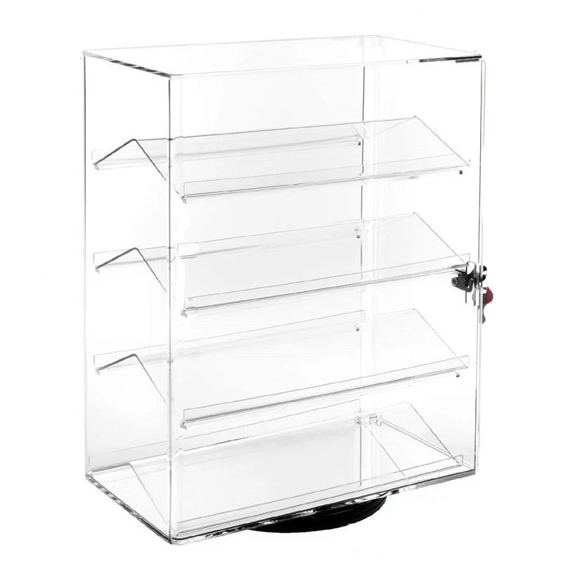 High Quality Transparent Acrylic Display Cabinet with Rack Large Acrylic Vertical Acrylic Display Cabinet with Lock