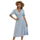 Dress Dresses DR10709063 Loose Short-sleeve Summer Maxi Dress Sexy Floral Dresses Women Casual
